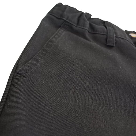 Dickies Men's Wide Leg Pants Size 14 Black Elastic Waist Relaxed Fit - Picture 4 of 10